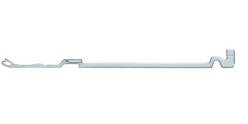 Single cylinder sock needle with transfer wing
