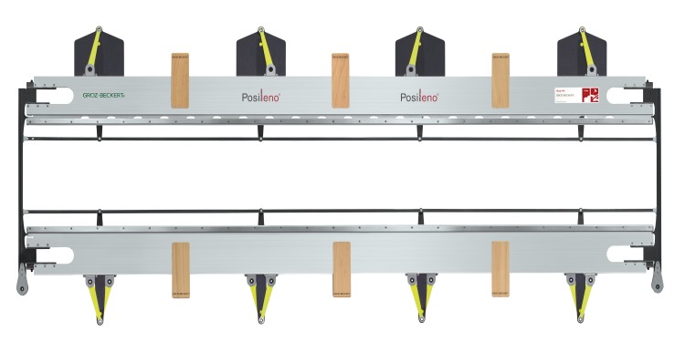 Upper and lower shed leno heald frames